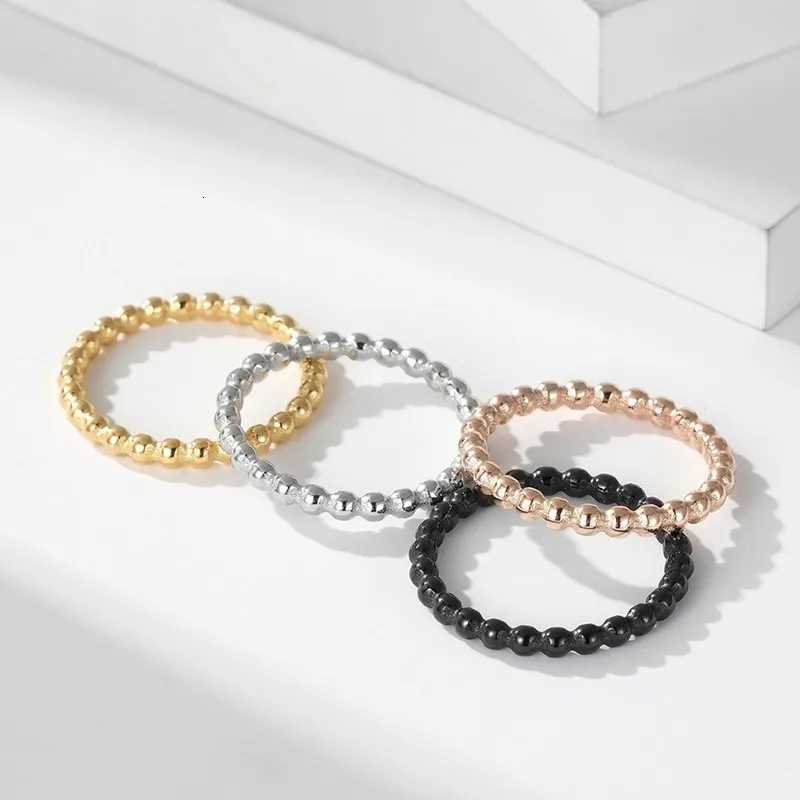 2mm Stainless Steel Stackable Ring Beads Eternity Band for Women Girl Size 5-11 y250730