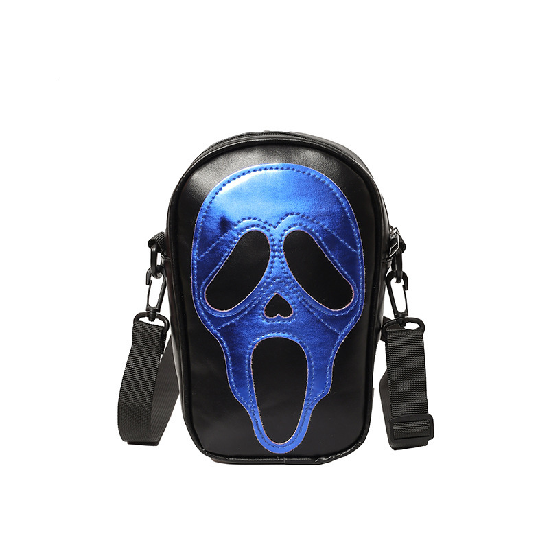 New Skull Personality Quirky Ghost Shoulder Halloween Women's Crossbody Small Square Phone Bag ddmymoon