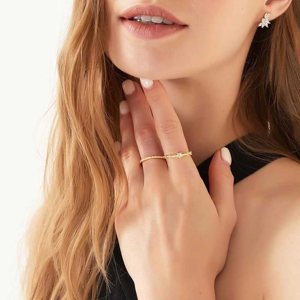 Monkton Gold Plated Half Eternity Ring for Women Baguette Cubic Zirconia Anniversary Ring Thin Stackable Finger Rings for Girls y250730