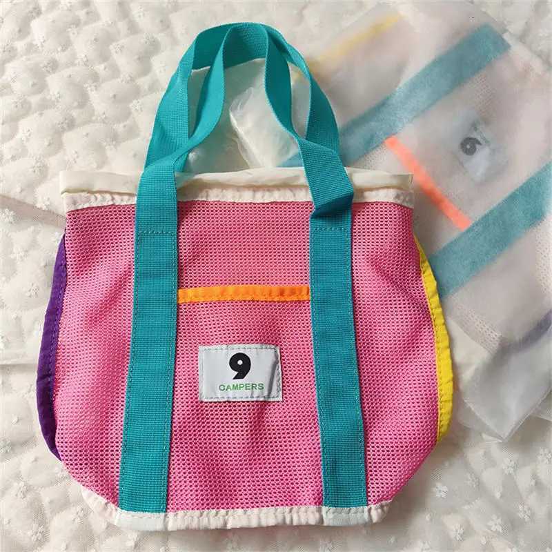 Outdoor Beach Mesh Bag Sand Away Foldable Portable Kids Beach Clothes Bags Toy Storage Sundries Organiser Bag Backpack G250729