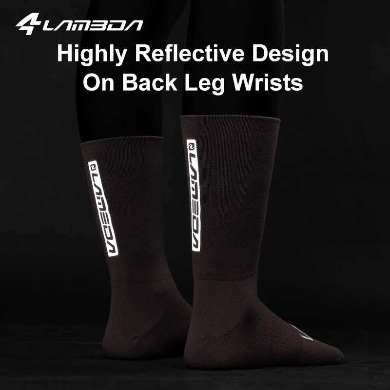 Lamada Cycling Socks Men Professional Compression Running Socks Non-Slip Sports Accessories Basketball Socks Football Socks Man Z250731