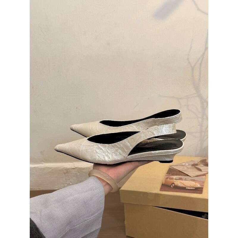 Elegant Pointed Toe Leopard Print High Heels High-End Gray Closed-Toe designer shoes Backless Sandals for Women, 2025 Outdoor Flat Single Shoes