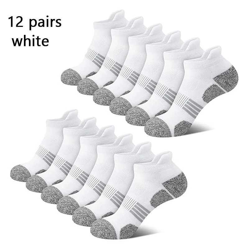 12 Pairs Thickened Towel Bottom Running Socks Mesh Boat Socks Non-Slip Breathable Sports Socks Low Cut Mens Socks Womens Socks Z250731