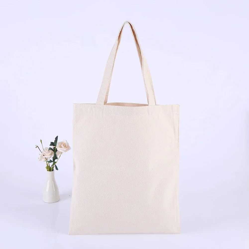 5 PCS Large Capacity Canvas Tote Shoulder Bag Fabric Cotton Cloth Reusable Shopping Bag Eco Tote Bag Casual Beach Handbag Daily G250729