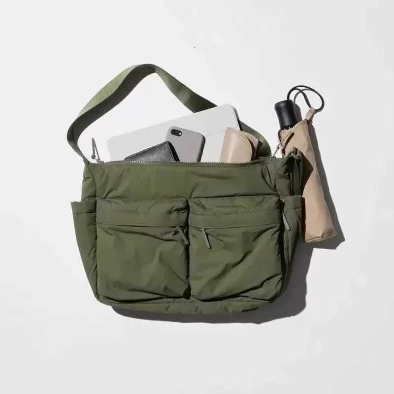 Nylon Zipper Casual Handbag Men Multi-pocket Streetwear Messenger Bag Waterproof Sport Shoulder bag High Capacity Bags For Women Y250730