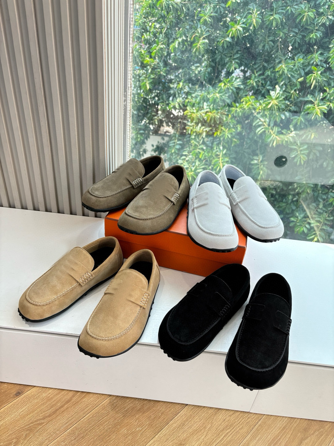 designer Shoes Lazy loafers calfskin suede leather Slip-On Muller single shoes Men Women Casual loafer Size 35-45 Wool Mule shoes