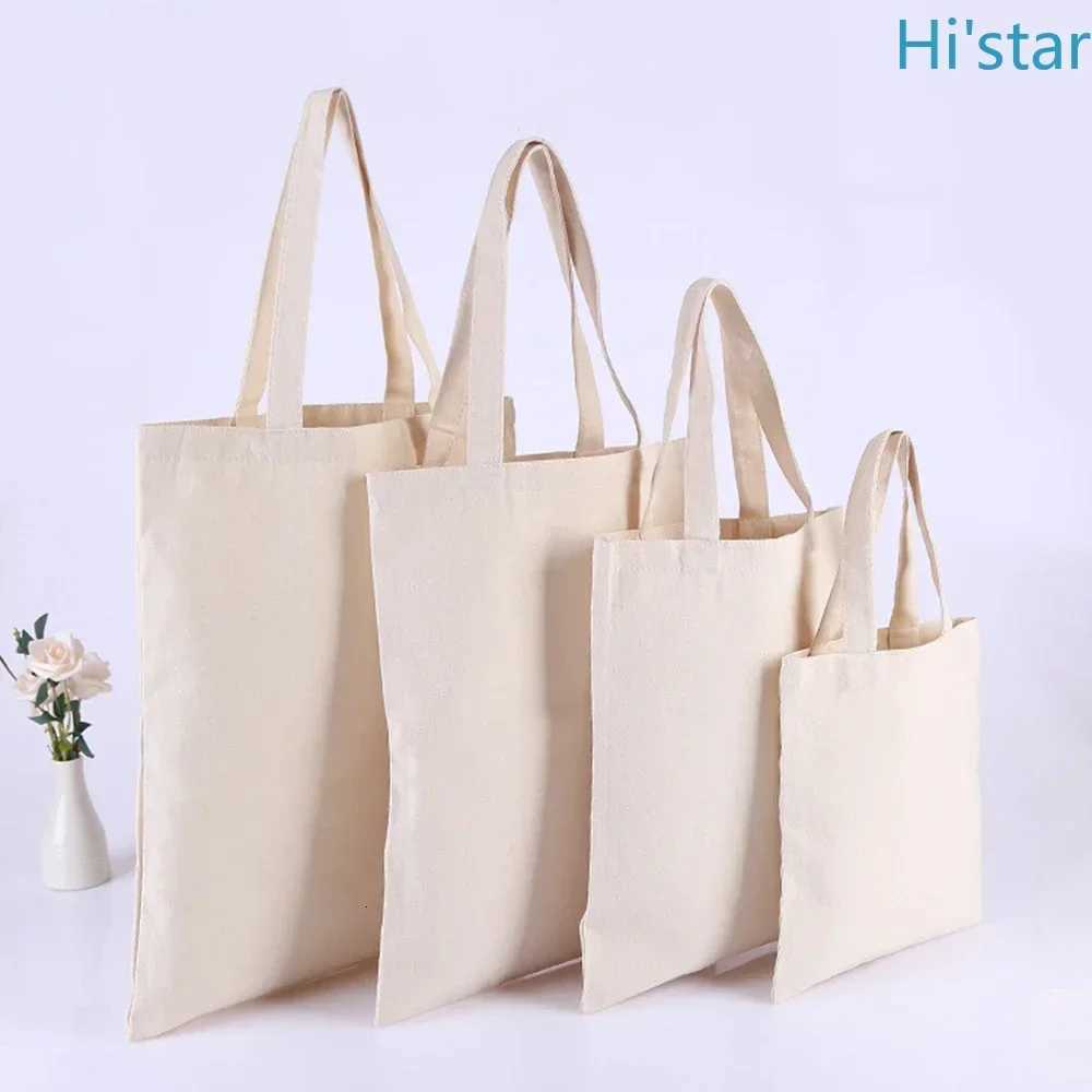 5 PCS Large Capacity Canvas Tote Shoulder Bag Fabric Cotton Cloth Reusable Shopping Bag Eco Tote Bag Casual Beach Handbag Daily G250729