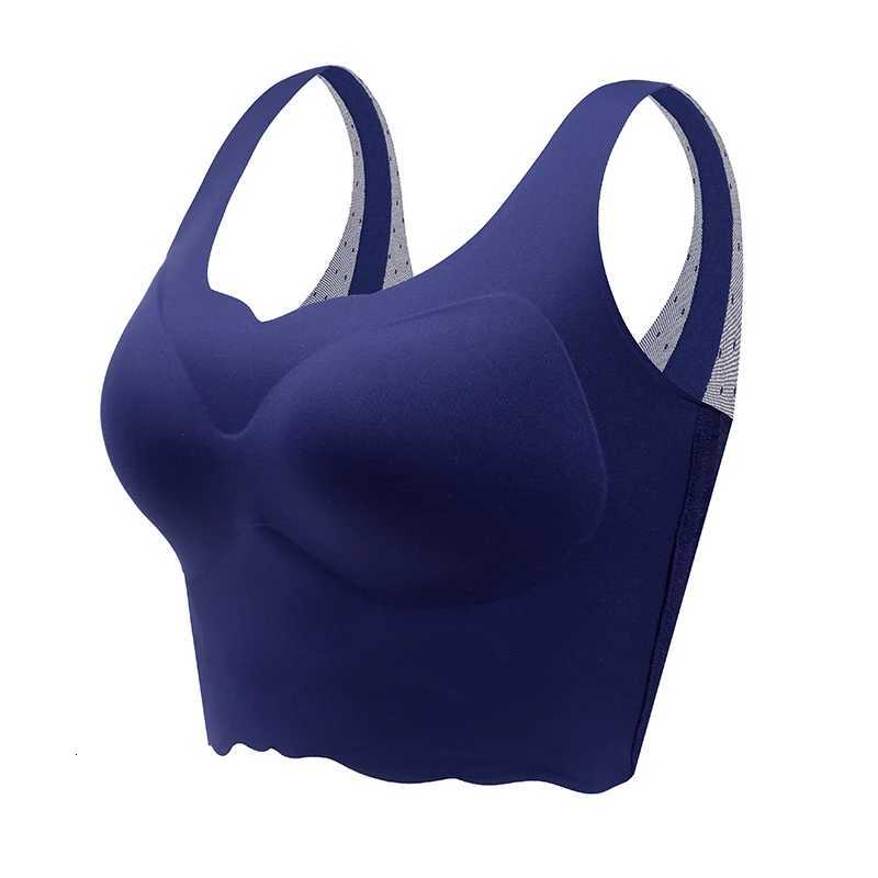 Ultra-thin Bra Seamless Beauty Back Ice Silk Lingerie Ladies Big Breasts Show Small Summer Plus Size No Steel Ring Underwear 6XL Z250730