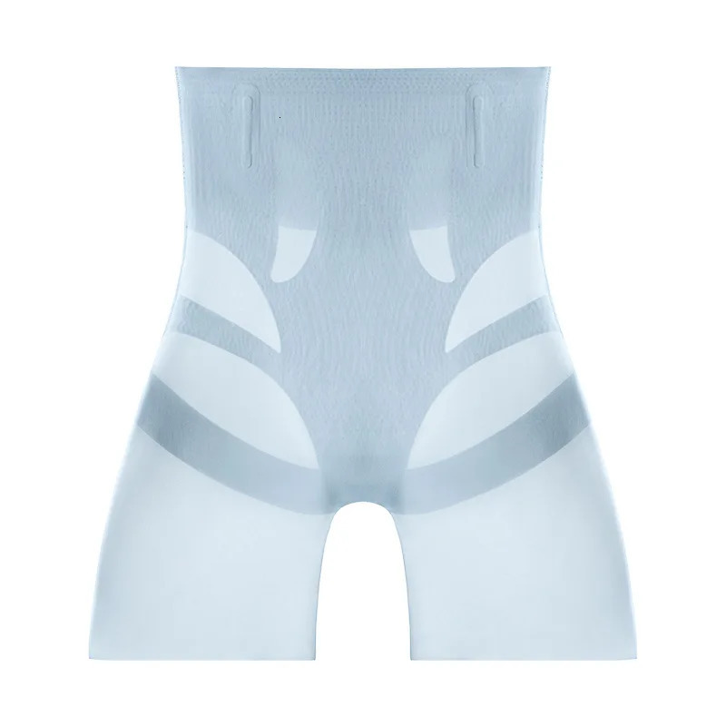 Summer Ultra Thin Ice Silk Shapewear High Waist Belly Slimming Panties Tummy Control Underwear Women Safety Pants Under Skirt 250726