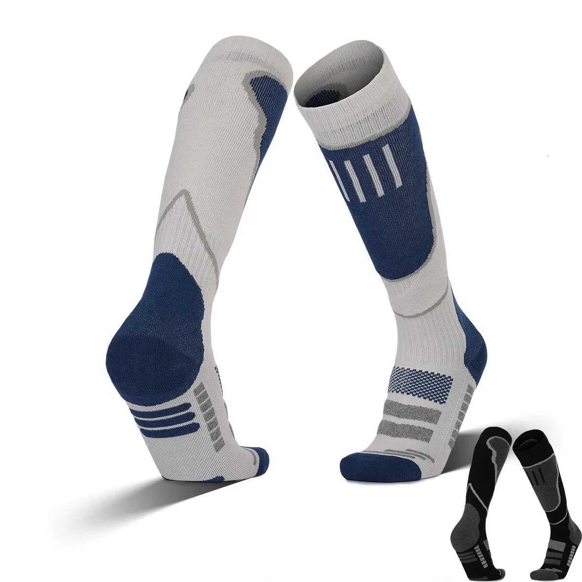 1/2 Pairs Merino Wool Thermal Socks Men Women Winter Long Warm Compression Sports Stockings for Skiing Hiking Snowboarding Climbing Z250731