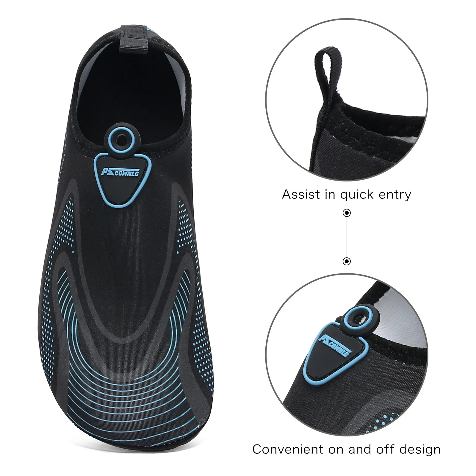 Aqua Shoes Summer Male Swimming Beach Barefoot Water Shoes Women Light Wader Fishing Sea Shoes Large Size 48 250725