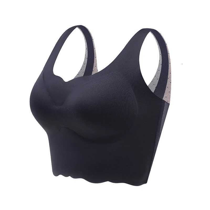 Ultra-thin Bra Seamless Beauty Back Ice Silk Lingerie Ladies Big Breasts Show Small Summer Plus Size No Steel Ring Underwear 6XL Z250730