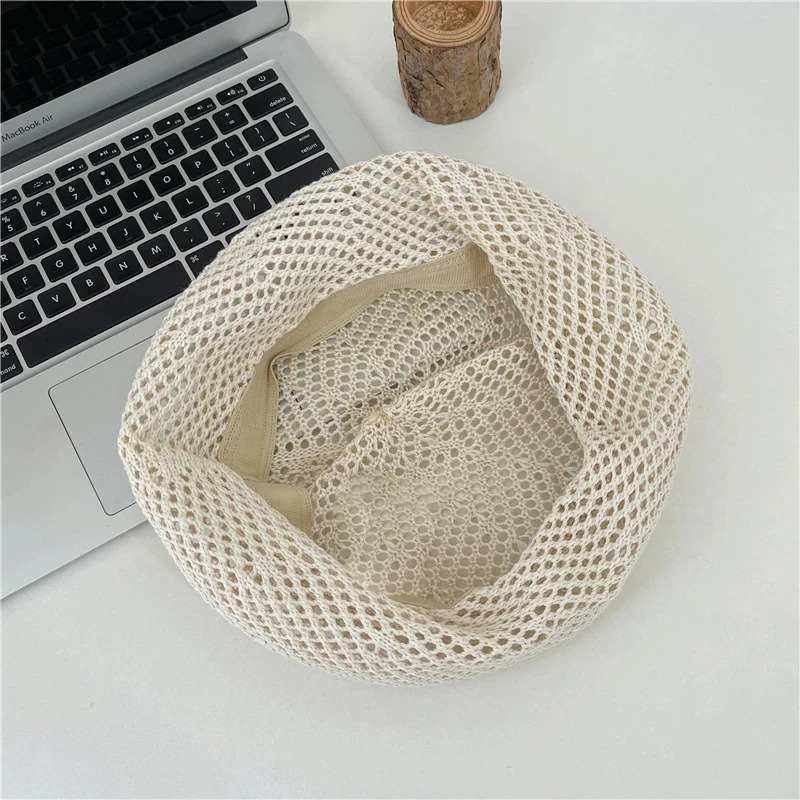 Berets for Women Summer Thin Hollow Breathable Sweet Versatile Retro Temperament Elegant Ins Fashion Painter Beret Hats 250730