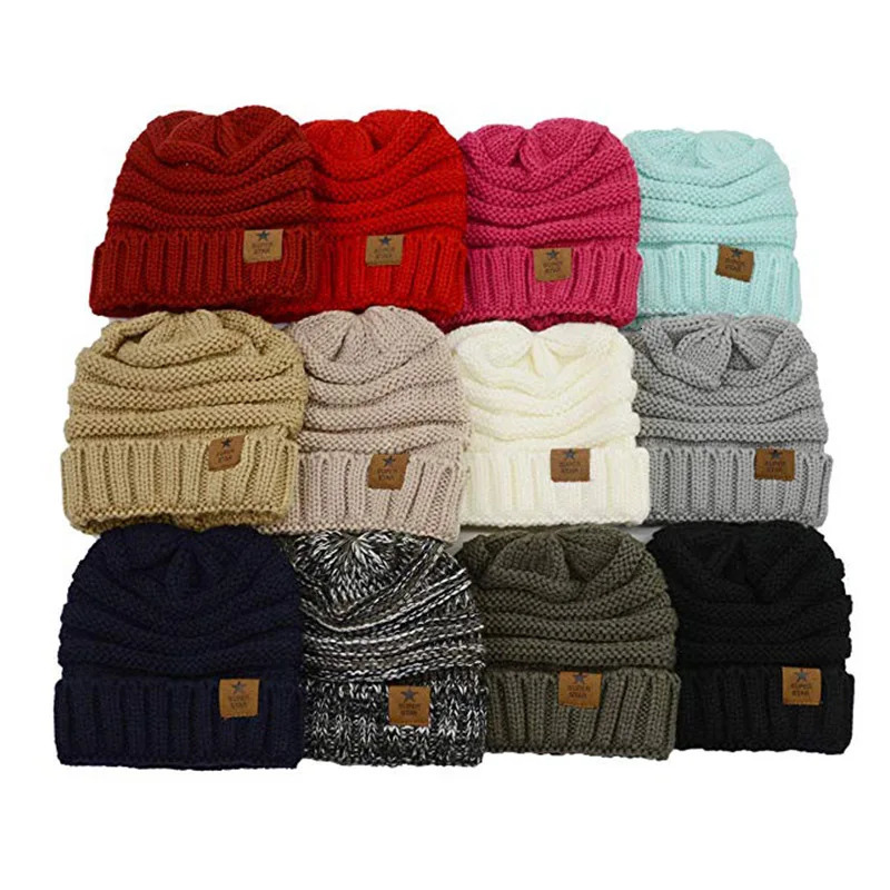 Winter super star caps lady warm Winter Hat For Women Girl S Hat Knitted Beanies Cap Hat Thick WomenS Skullies Beanies 250730