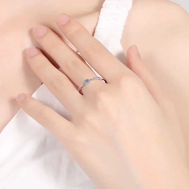 3D D Color VVS1 Moissanite Ring for Women Wedding Fine Jewelry with Certificate 925 Sterling Silver Engagement Rings Gifts y250730