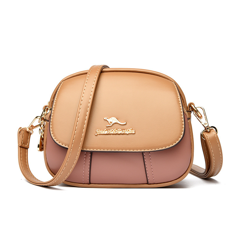 2025 Summer New Women's Shoulder Bag Color blocked Fashion Soft Leather Casual Shoulder Bag Phone Bag Niche Crossbody Bag New Designer Luxury Bag
