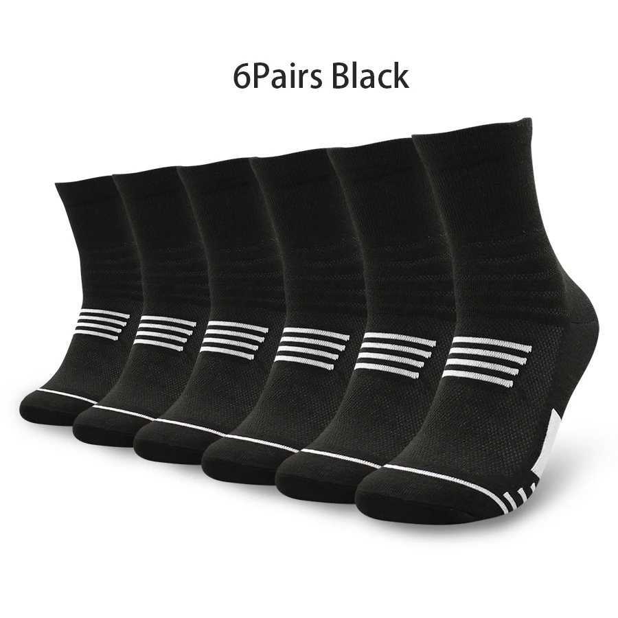 6 Pairs Men Basketball Socks Sports Socks Casual Soft Running Summer Sweat Absorbing Breathable Male Socks Z250731