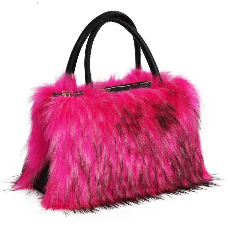 Womens Bags for Women Faux Fur Plush Bag Cute Tote Bags Autumn Winter Fashion Solid Color Handbag Women Travel Shoulder Bags G250729