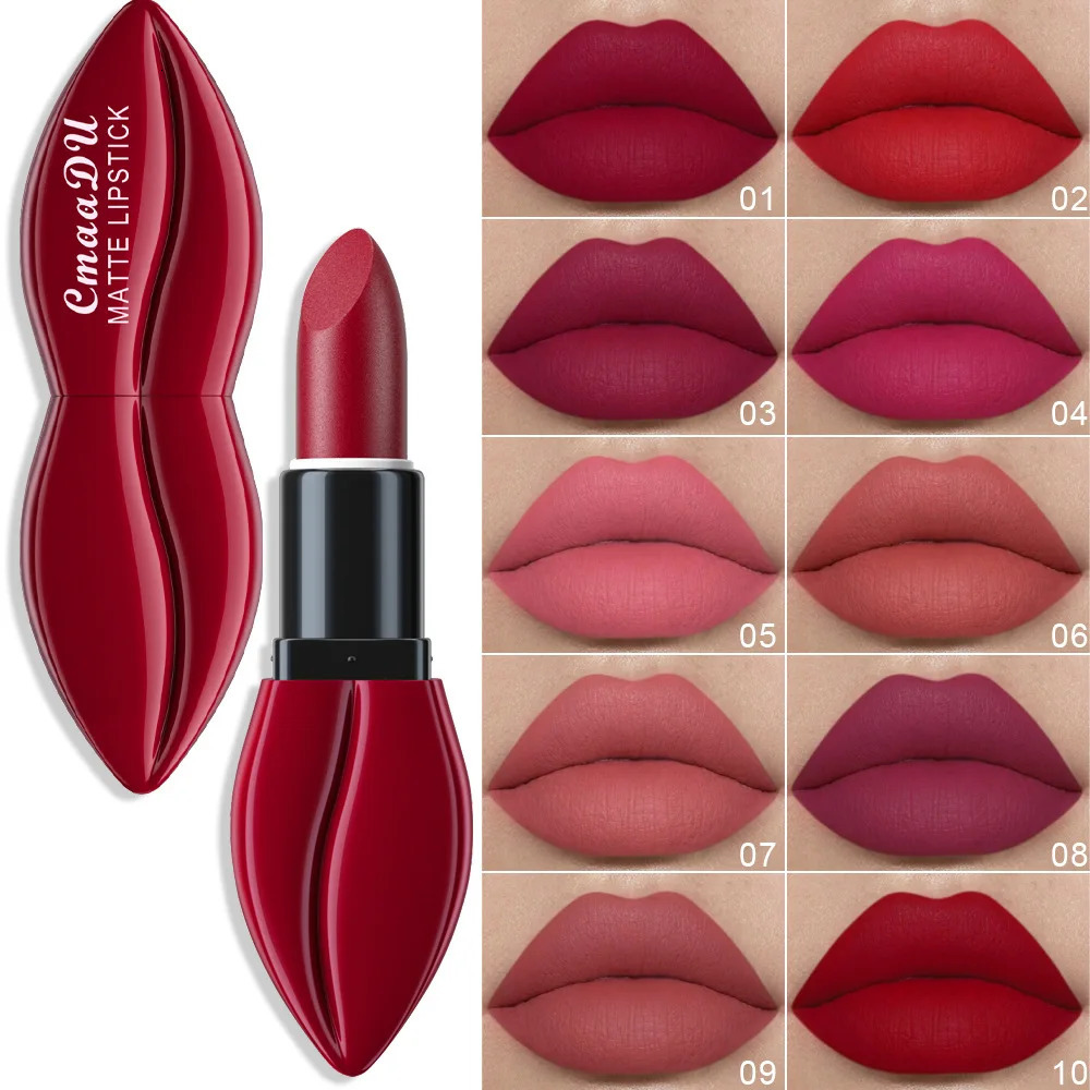 Rose Purple Matte Lipsticks Waterproof Velvet Nude Lipstick Sexy Red Lip Stick Pigment Makeup Pink Lip Gloss Long Lasting Makeup 250730