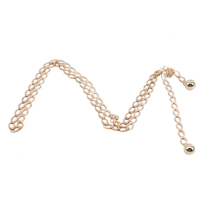 Jewelry Dress Waist Metal Chain Belts High Waist Gold Belts For Women Fashion Waistbands All-Match Belt For Party 250729