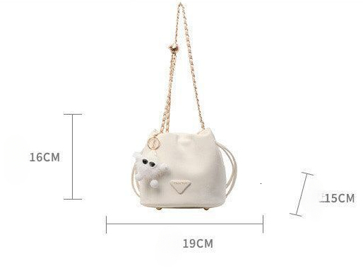 Designer Bag Trendy Niche Drawstring Chain Bag Bucket Bag Luxury Bag Crossbody Bag 2024 New Fashion Versatile Casual Small Bag Tote Bag