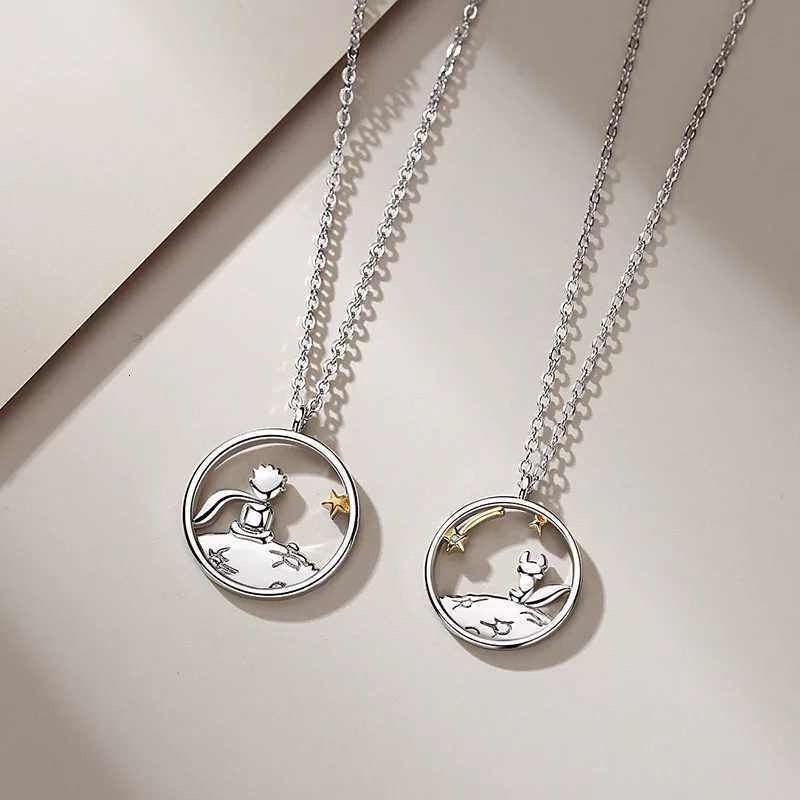 Fashion Creative Jewelry The Little Prince and Fox Couple Necklace Clavicle Chain Couple Pendant Party Gift Wedding Accessories Z250731 Z250910