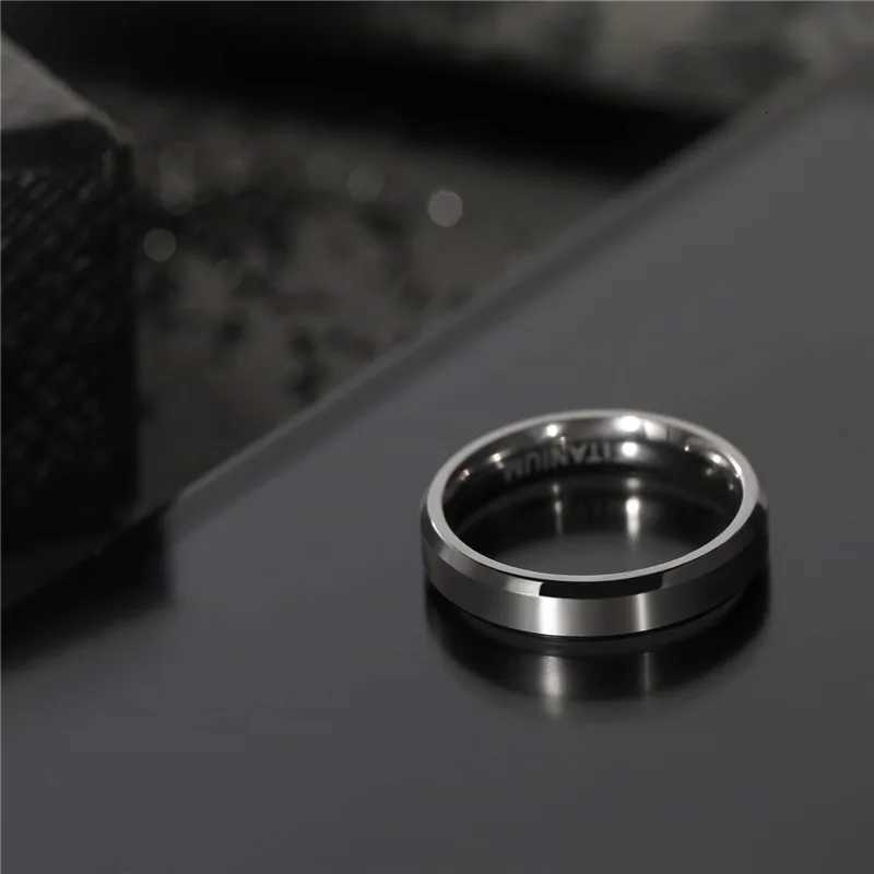 4/6/8mm Brushed Titanium Ring Men Silver Color Male Female Wedding Band Engagement Rings Classic Women Fashion Jewelry y250730