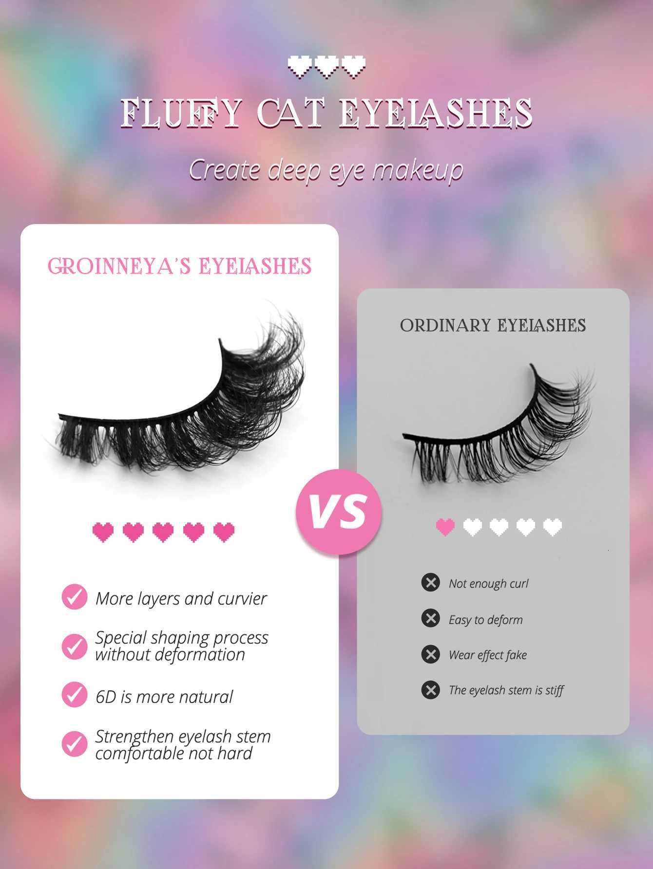 3D Fluffy Lashes Faux Mink Lashes Natural False Eyelashes Dramatic Volume Lashes Eyelash Extensions Makeup Z250730
