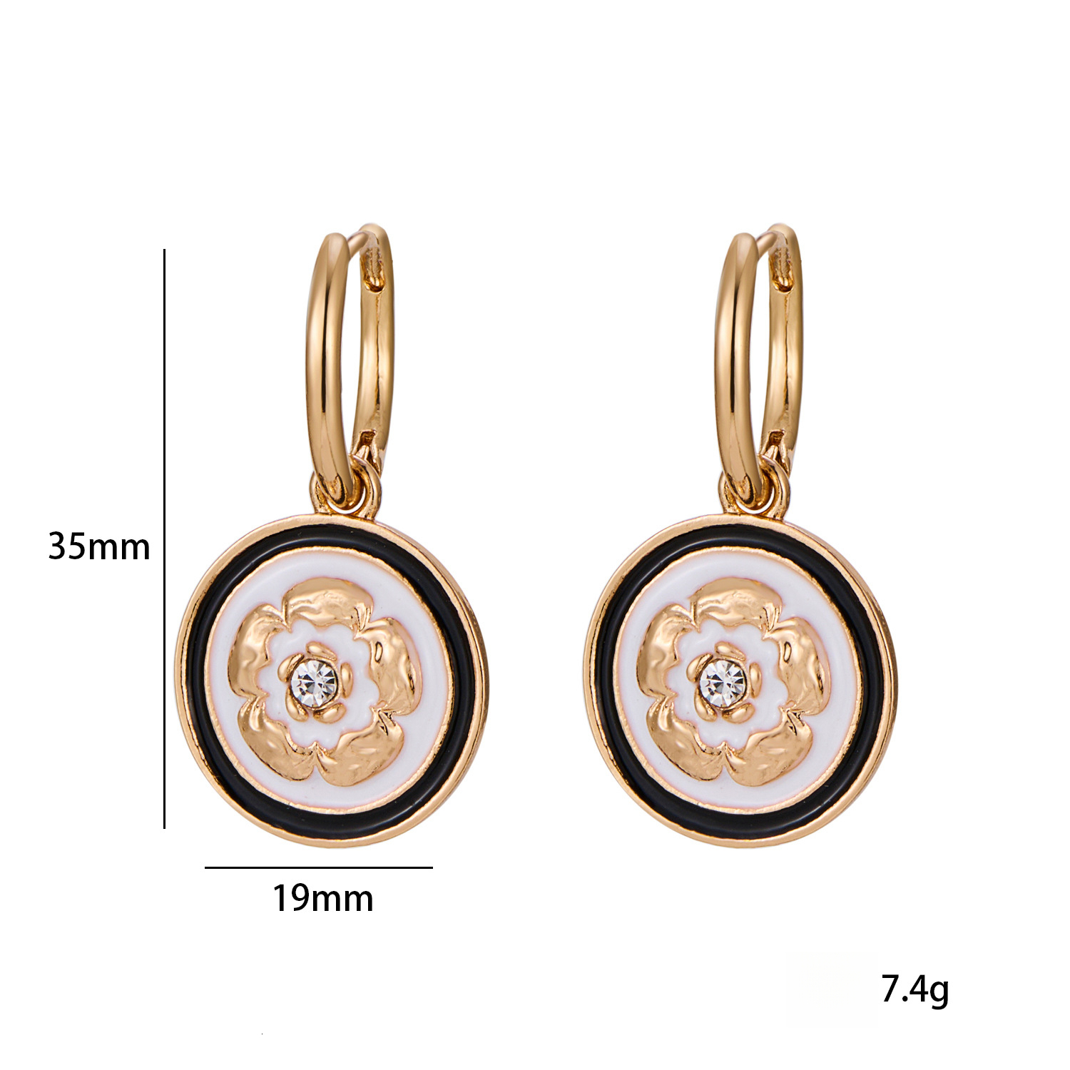Free Shipping Designer Luxury Jewelry French Retro Camellia Women's Earrings Niche Personality Fashion Art High-end Ear Hooks New Ear Accessories