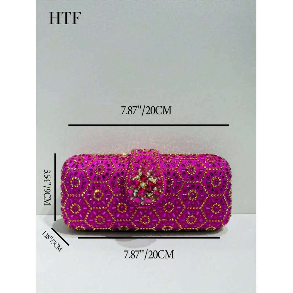 Shiny Dia Evening Glitter Handbag Sequin Decor Novelty Glamorous Prom Portable For Party Girl Bag Wedding Ba