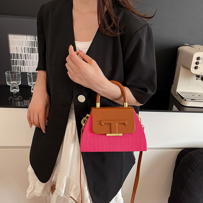 2025 New High-End Color-Block Handbag Fashion Trend Patchwork Shoulder Crossbody Box Bag for Women ddmymoon