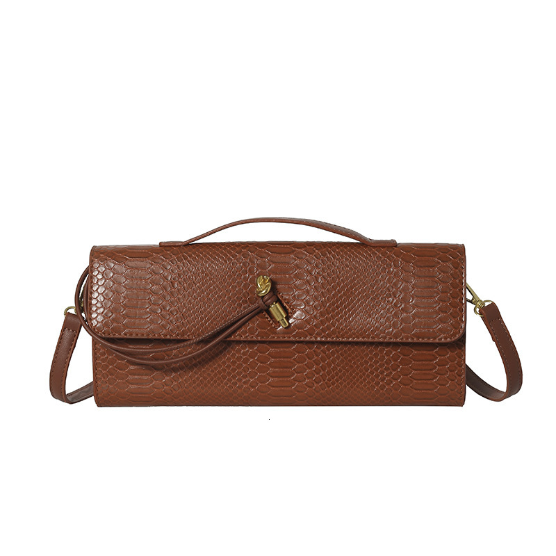 Hot Selling Snake Pattern Clutch Accordion Horizontal Light Luxury Small Square Handheld Shoulder Crossbody Evening Bag ddmymoon