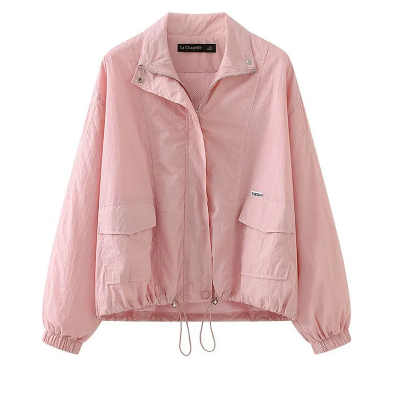 High Quality 2025 Summer Sun Protection Clothing Jacket Womens Short Windbreaker Fashion Overwear Sunscreen Coat Female Top 250728