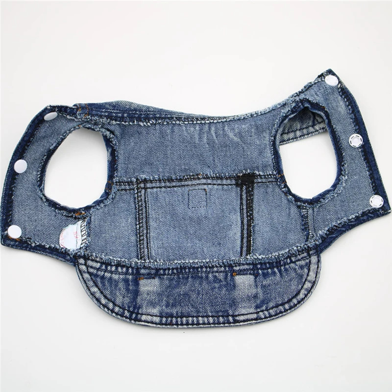 Dog Jeans Jacket Cool Puppy Summer Clothes Dog Denim Shirts for Small Boy Dogs Cats Outfits Washable Durable Harness Vest 250729