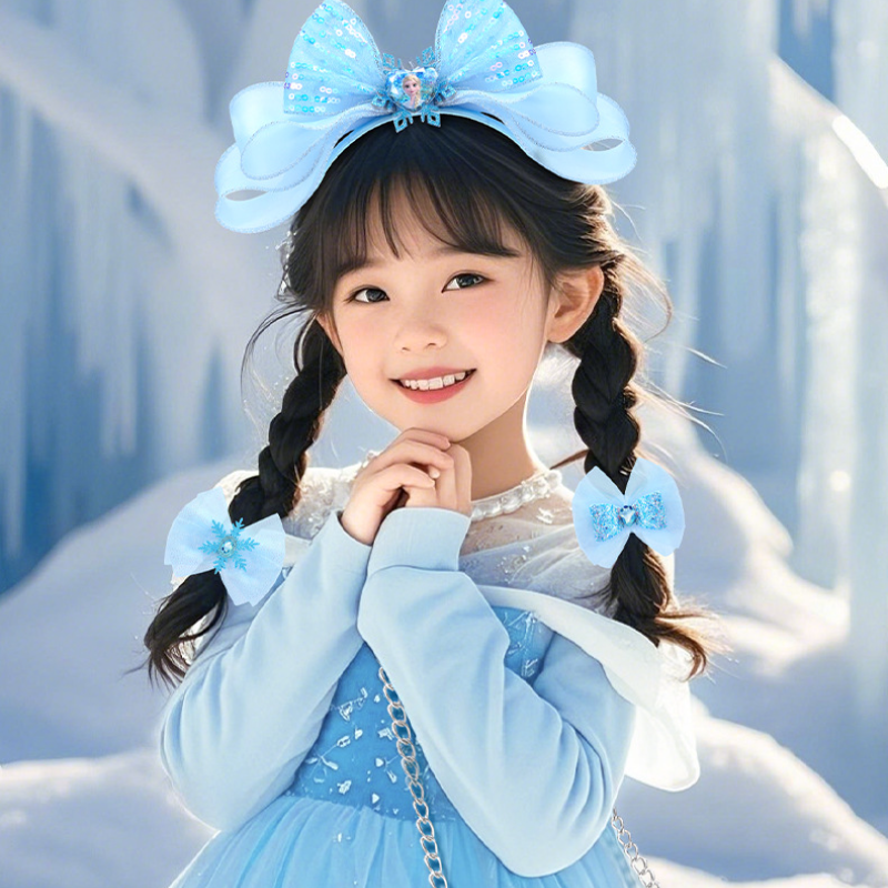 Disney children's handbag little girl birthday gift box princess mini bag hairband hairpin hair ribbon cartoon handbag girls pearl handbag prince