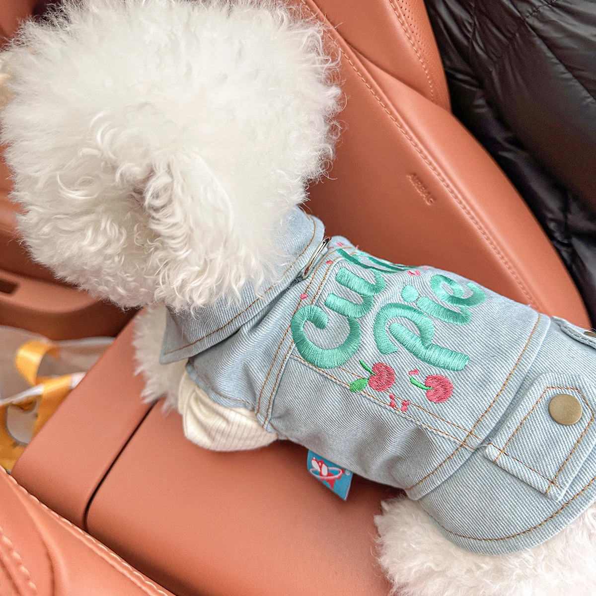 Sweetheart Pie Jacket Pet Clothes Dog Cat Anti-Hair Loss Summer Sleeveless Handsome Blue Traction Vest 250729