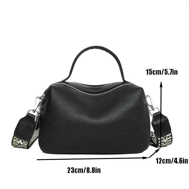 2023 Fashion Crossbody Bags Womens Genuine Leather Bag Simple High Quality Tote Bag Vintage Boston Handbag Female Shoulder Bags Y250730