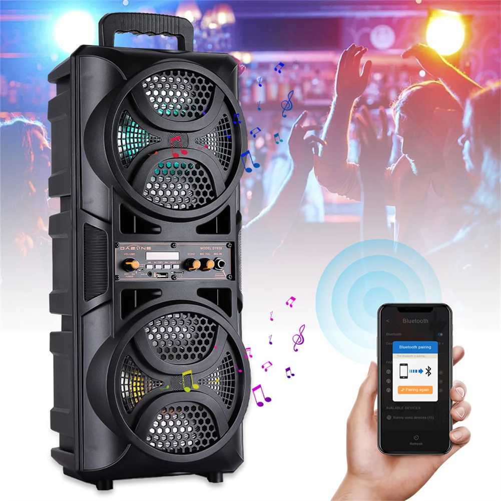 3000W Portable Speaker Subwoofer Heavy Bass Sound System Party DJ Karaoke Remote Microphone XJ250731