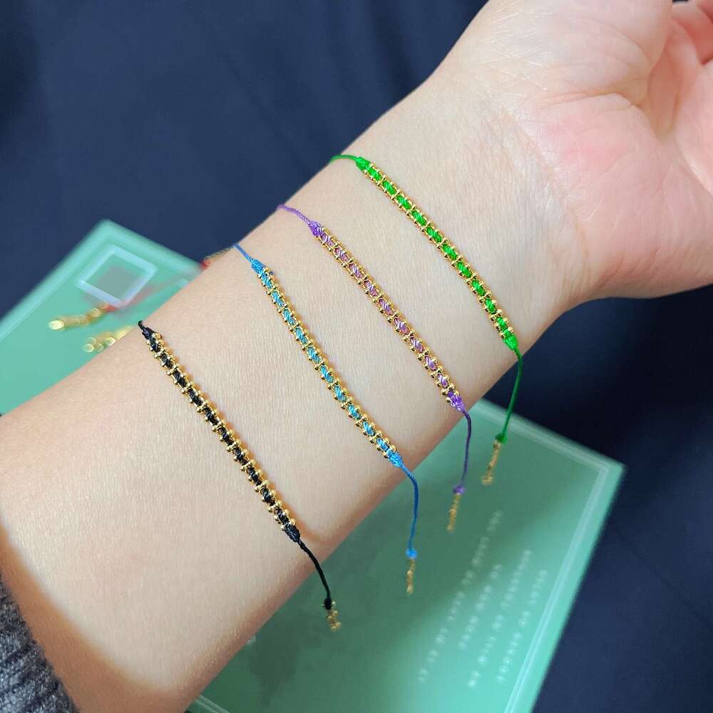 French House Love Interwoven Red String Zodiac Year Lucky Fortune Bead Spliced Woven Bracelet for Men and Women