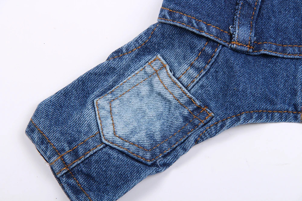Pet Dog Jean Jumpsuit Pants Denim Cat Puppy Coat Jacket Spring/Summer Clothes Apparel 6 Sizes 250729