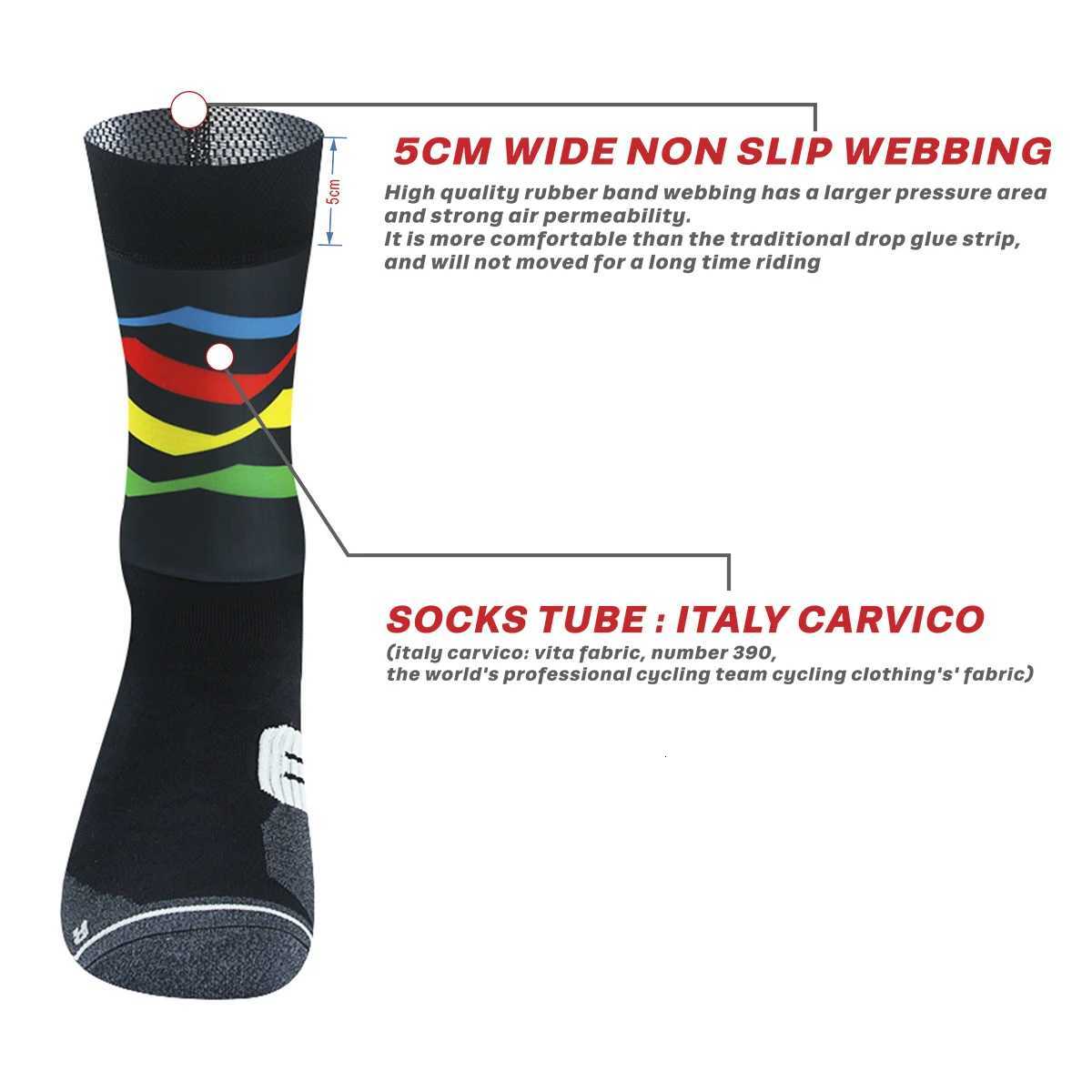 Compression 2024 Sport Socks Anti Bicycle Bike Slip Sock Professional Men And Women Street Sports Socks Racing Cycling Socks Z250731