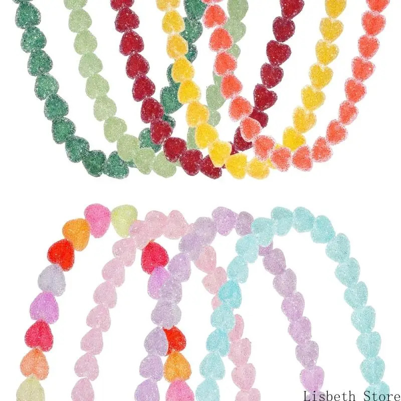 Colorful Love Candy Resin Collarbone Necklace Unique n Lightweight Fashion Neck Chain Jewelry Gift For Women 250729