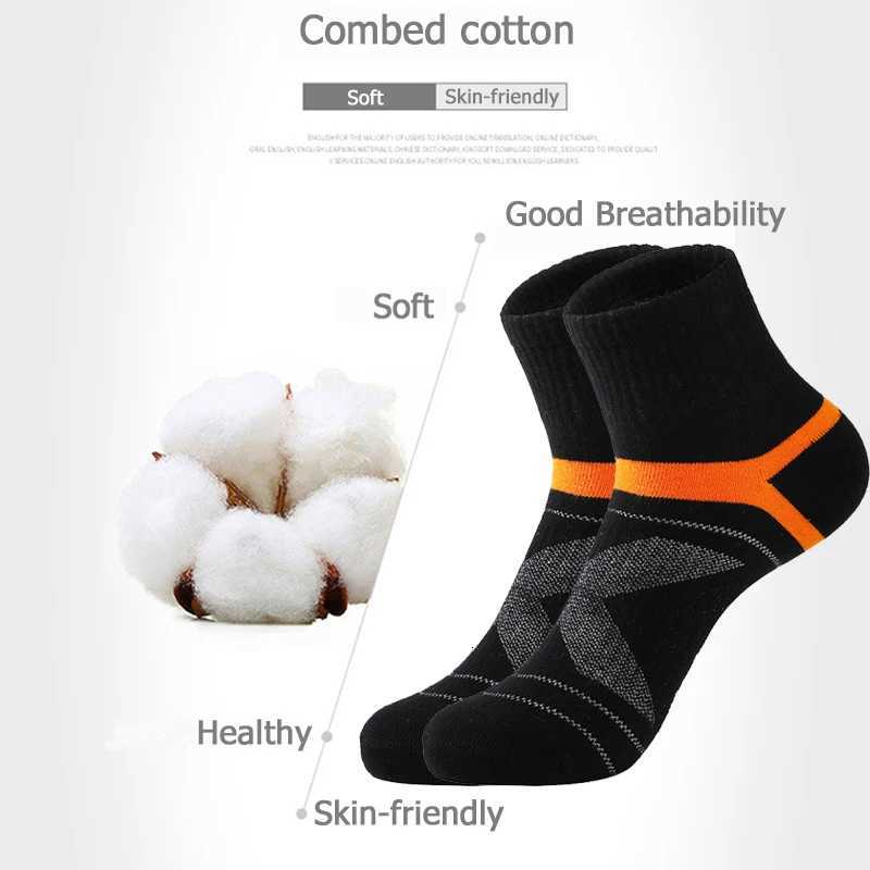 3 Pairs High Quality Men Cotton Socks Black Sports Socks Casual Soft Running Summer Absorb Sweat Breathable Male Socks Z250731