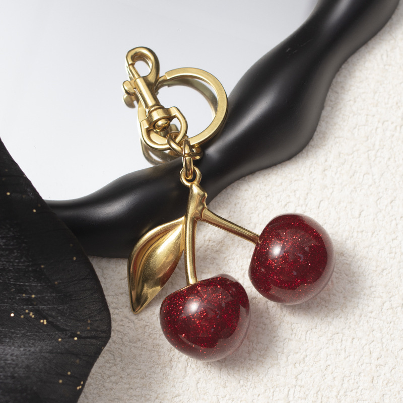 Bag Charms Internet Celebrity Red Decorative Bag Pendant High-End Cherry Keychain Fresh Accessories New Replacement