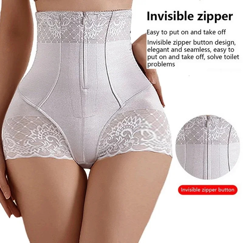 Body Shaper High Waist Butt- Body Zipper Belly Pants Seamless Waist-shaping Summer Thin Body-shaping Pants for Women 250726