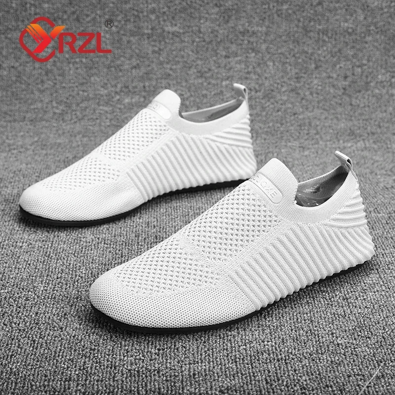 YRZL Loafers Men Soft Driving Moccasins High Quality Flats Male Walking Shoes Breathable Mesh Casual Loafers Slip on Mens Shoes 250804