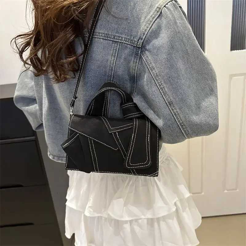 Women Bag Demin FAshion All-maTCh Simple Office Lady PaTChwork Shoulder Bags Pures and Bags Crossbody Bag Y250730