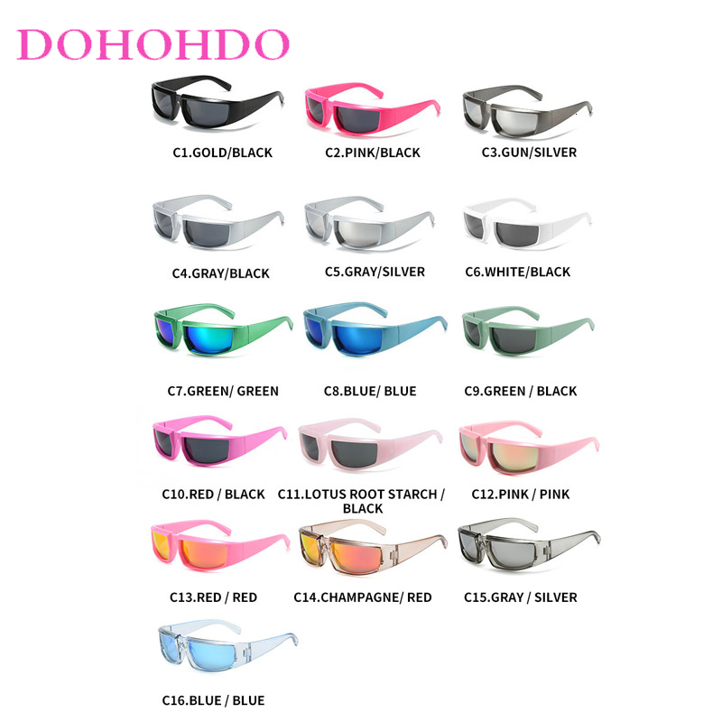 Vintage Y2K Sunglasses Women Men Fashion Luxury Brand Designer Trend Punk Outdoor Sport Cycling Shade Eyewear UV400 Gafas De Sol
