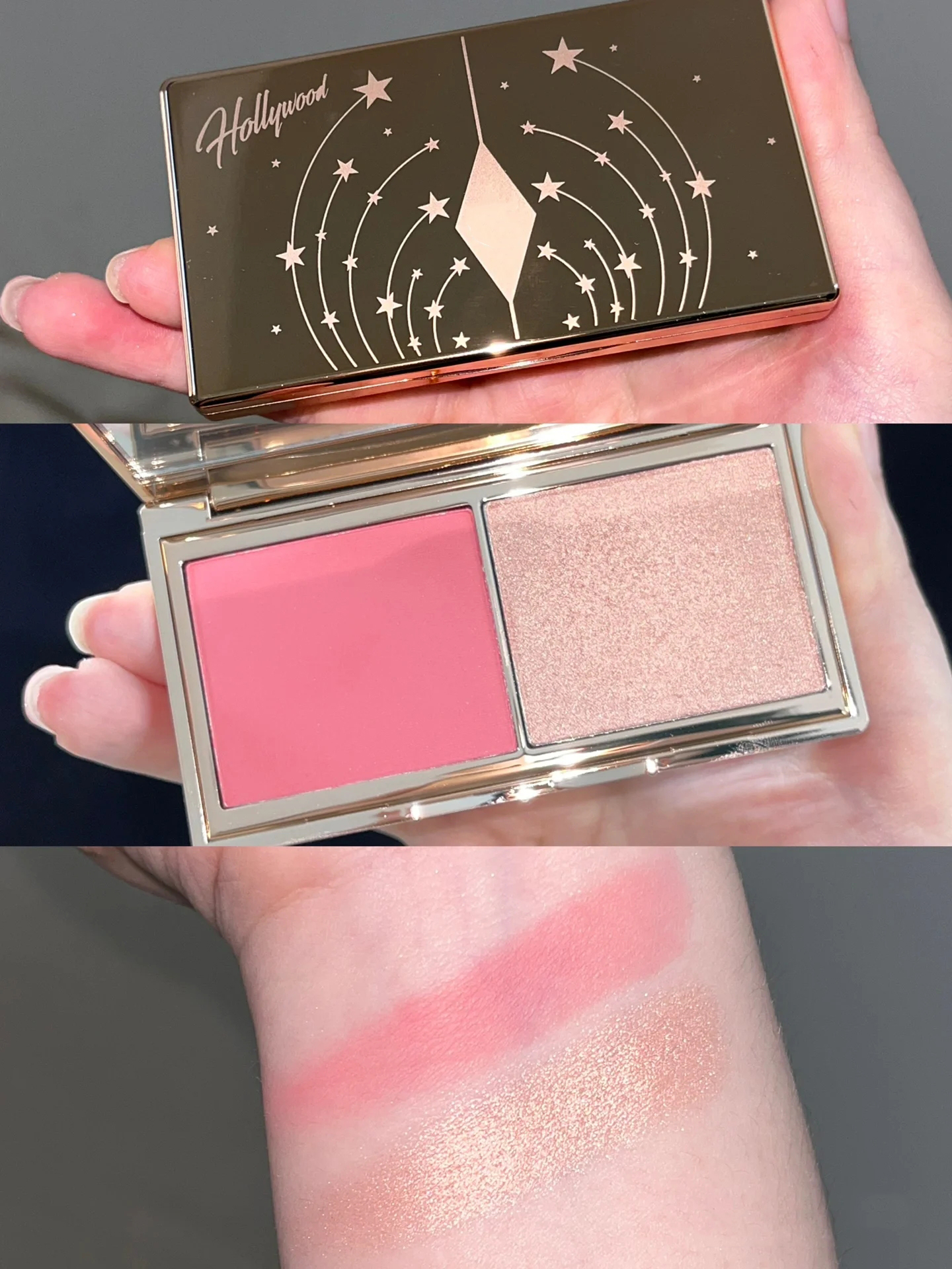 BLush 7.5g Two-tone blush contouring HoLLYwood Powder Palette Health Beauty Makeup Face Blusher Natural Blush Cosmetics 2colors