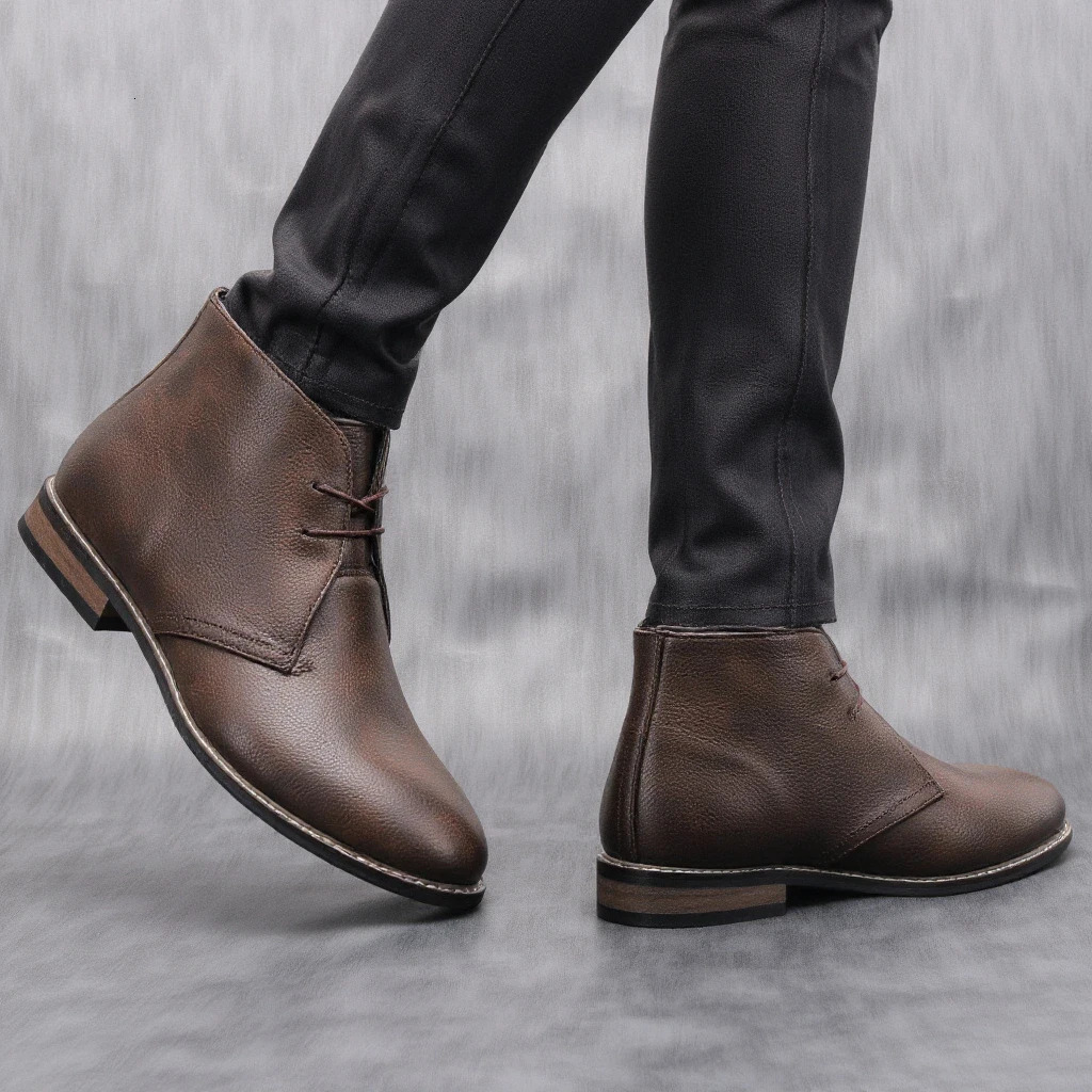 Retro Style Men Boots leather boots Men Ankle Boots #KD581 250729